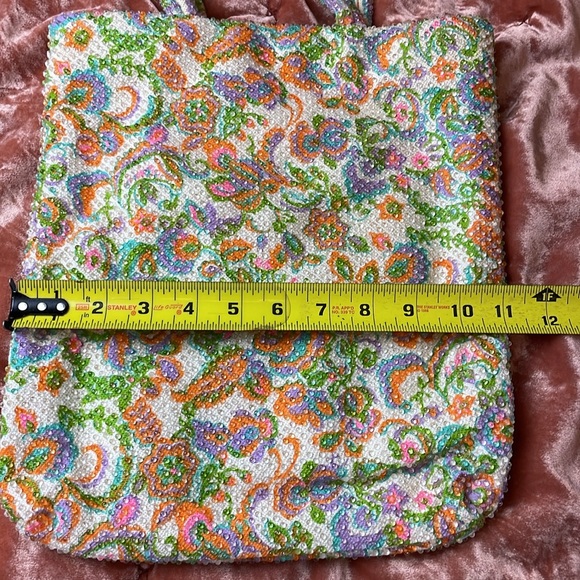 Vintage 70's floral candy dot purse - Picture 5 of 5